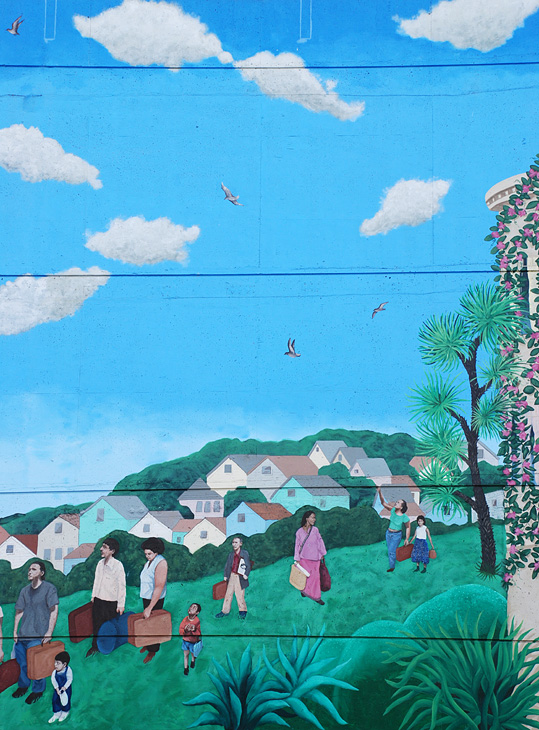 Mission Wall Dances mural by Josef Norris