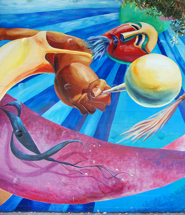 Carnaval mural by Emmanuel Montoya, Joshua Sarantitis, Carlos Loarca