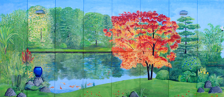 Zen Garden mural by Vera Lowdermilk