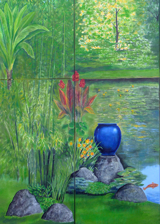 Zen Garden mural by Vera Lowdermilk