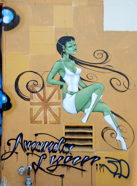 Silver Girl mural by Amanda Lynn