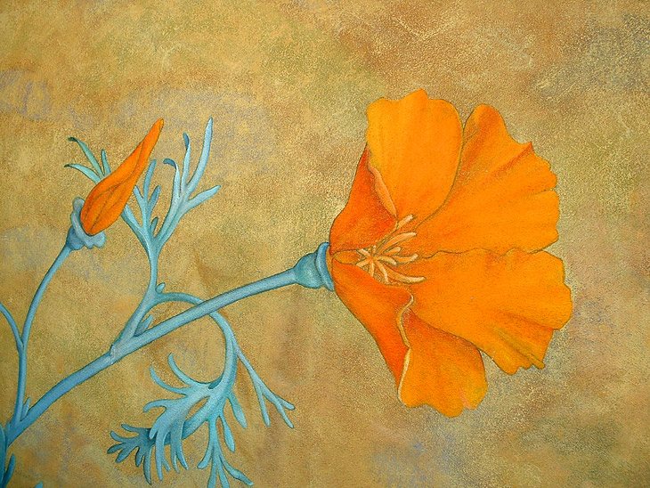 Bikeway mural by Mona Caron