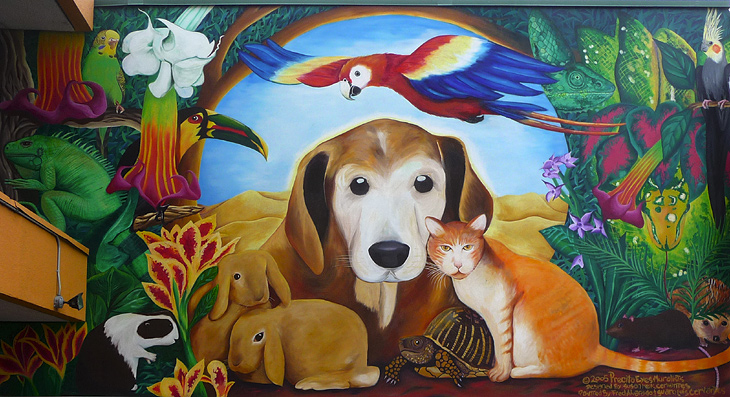 All Pets Hospital mural by Susan Kelk Cervantes