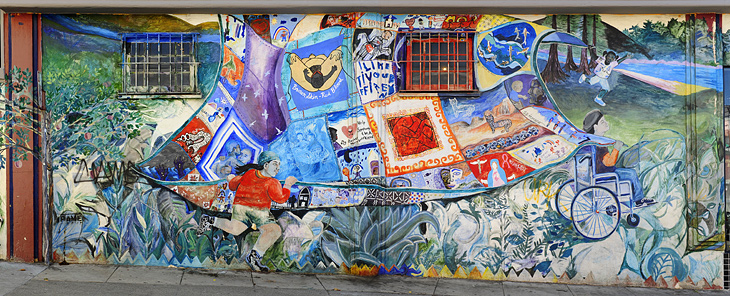 AIDS Quilt mural by Youme & Sam McWilliams