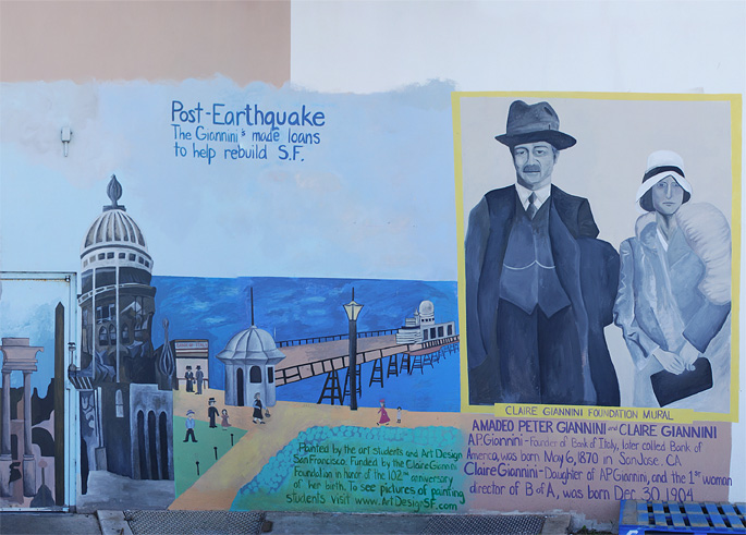 San Francisco Timeline mural by Unknown Artist