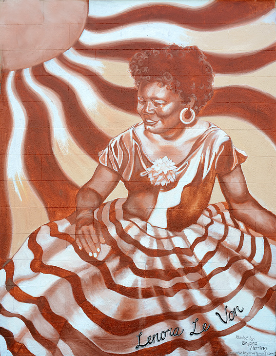Lenora Le Von mural by Bryana Fleming