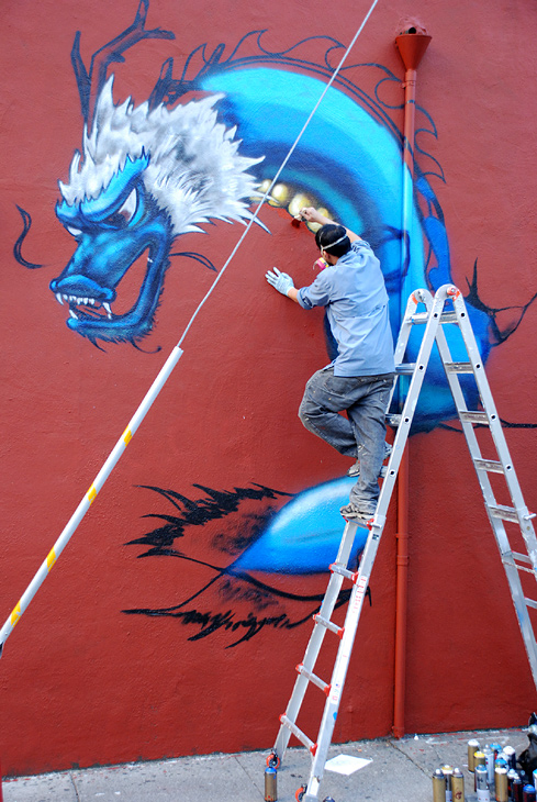 Untitled mural by Wes Wong