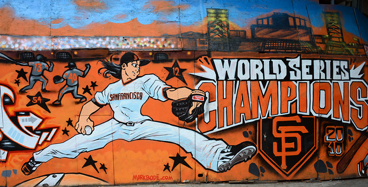 Champions mural by Nate, Mark Bode