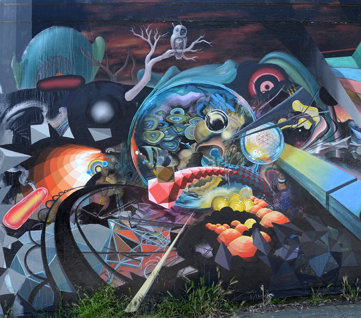 Untitled mural by Doze Green, Mars-1