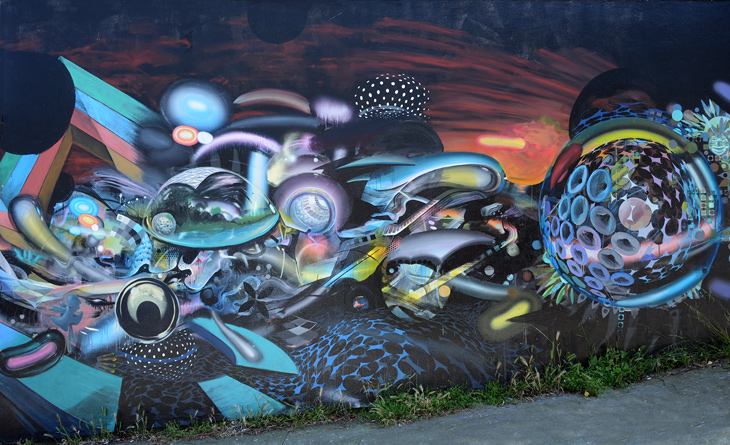 Untitled mural by Doze Green, Mars-1