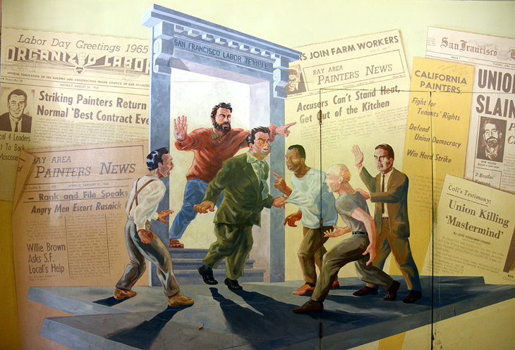 The Expulsion of the Scabherd mural by Aaron Noble