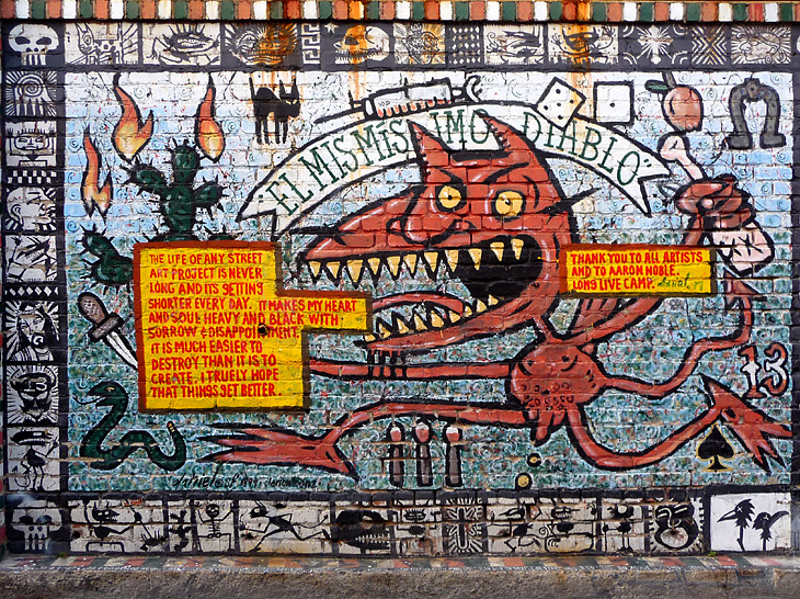 El Mismisimo Diablo mural by Daniel Segoria