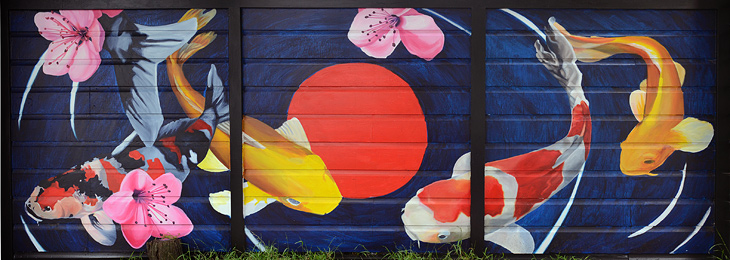 Heart Song for Japan mural by Marina Perez-Wong