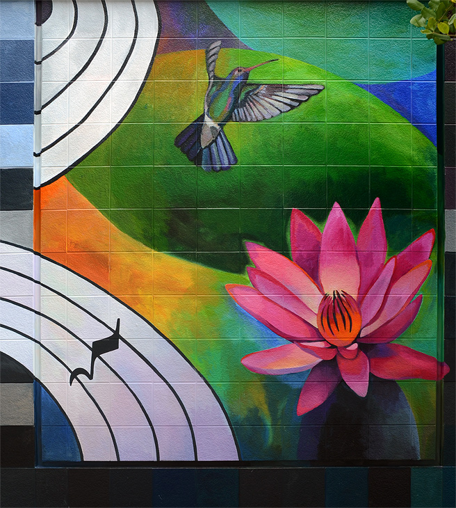 Humming With Life mural by Johanna Poethig