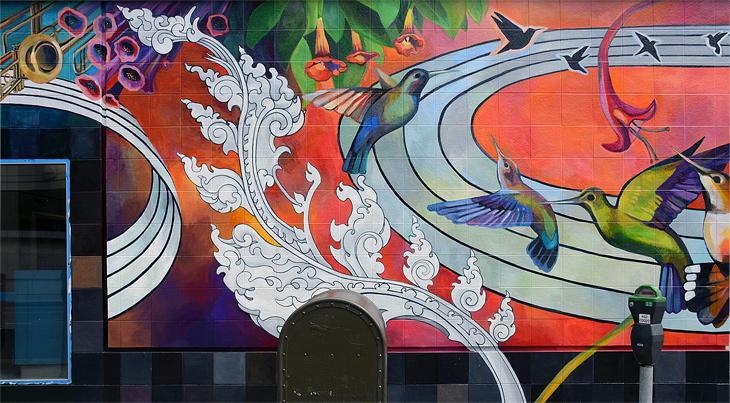 Humming With Life mural by Johanna Poethig