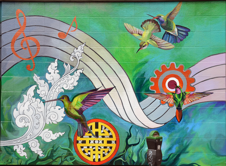 Humming With Life mural by Johanna Poethig