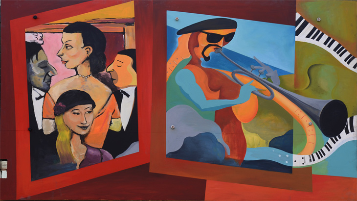 History of Polk Street mural by Dray