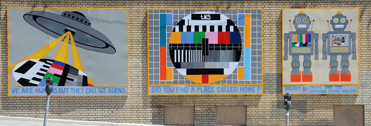 We Are Humans mural by t.w.five