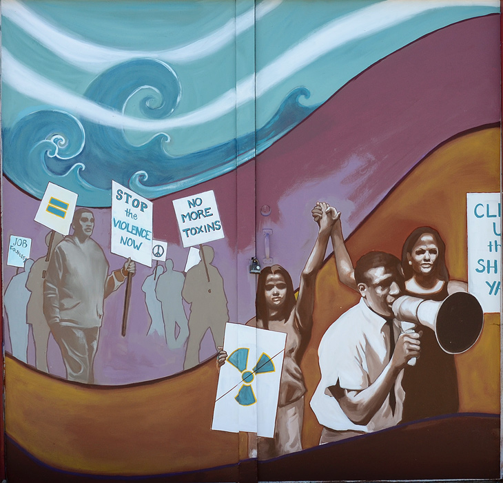 History of Bayview mural by Bryana Fleming