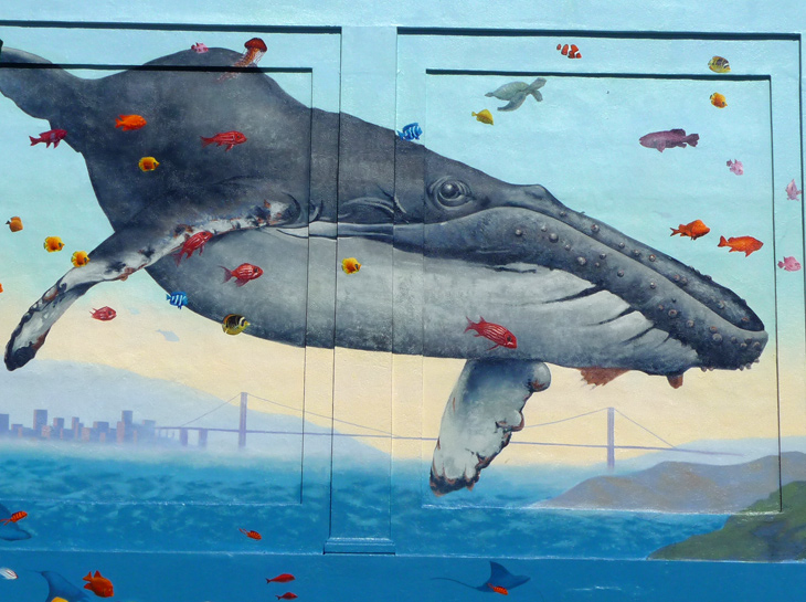 O'Farrell Brothers Theater Whale Mural mural by Milli, Group of Artists