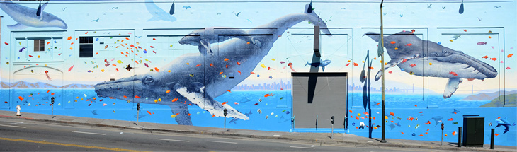 O'Farrell Brothers Theater Whale Mural mural by Milli, Group of Artists