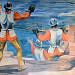 Coquistadors Discover the Pacific by Anton Refregier, Mission and Spear, South of Market